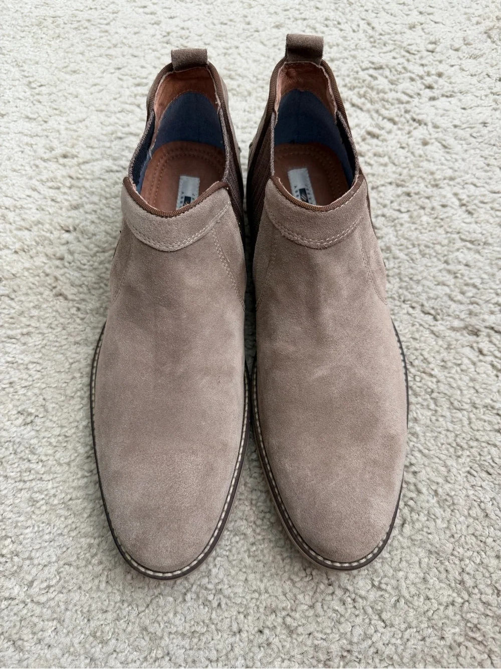 Joseph Abboud Men's Suede Chelsea Boots in Taupe